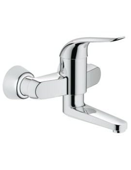 Euroeco Special Half Inch Wall Mounted Chrome Basin Mixer Tap