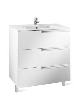 Roca Victoria-N Unik Luxurious 3-Drawer Wall Hung Unit 600mm With Basin - Image