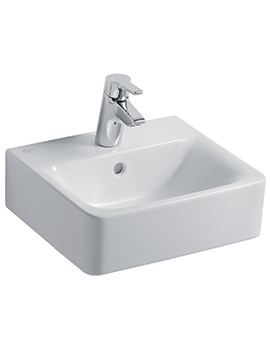 Ideal Standard Concept Cube 400mm White 1 Taphole Handrinse Basin - Image