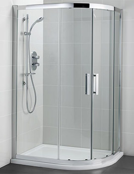 Ideal Standard Synergy Offset Quadrant Enclosure 1200 x 900mm With Silver Aluminium Frame - Image