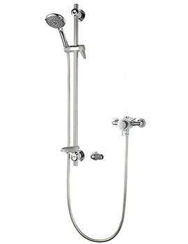 Elina Exposed Concentric Chrome Mixer Shower Valve With Riser Rail