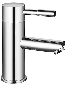 Pascale Monoblock Chrome Basin Mixer Tap With Clicker Waste