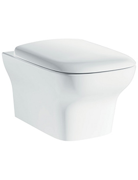 IMEX Grace Rimless Wall Hung White WC Bowl And Soft Close Seat 500mm - Image