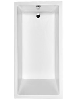 Duravit Starck 1800 x 900mm White Rectangular Bath With 1 Backrest Slope - 700050 - Image