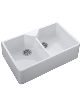 Belfast 800 x 490mm White 2.0 Bowl Fire-Clay Ceramic Undermount Sink