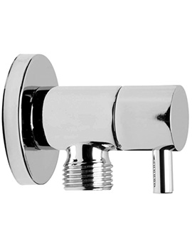 Saneux Chrome Shower Outlet Elbow With Built-In 0.5 Inch Stopcock - Image