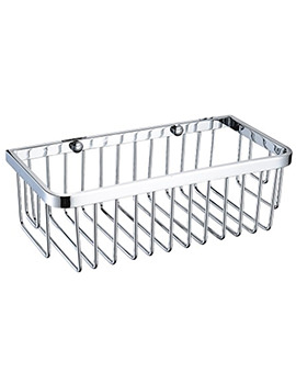 Small Wall Fixed Chrome Wire Basket