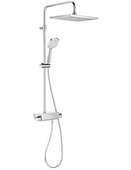 Deck Chrome Thermostatic Shower Column With Round Head