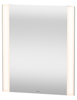 Duravit 700mm Height Dual Light Led Mirror With Defog System - Image