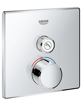 Grohe SmartControl Concealed Chrome Mixer With 1 Valve - Image