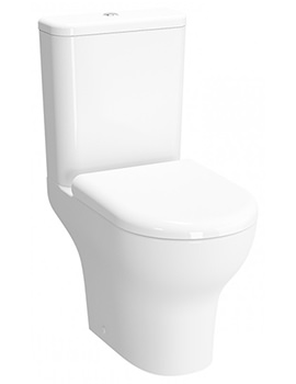 Zentrum 610mm Rim-Ex Open-Back Close Coupled White WC Pan With Cistern