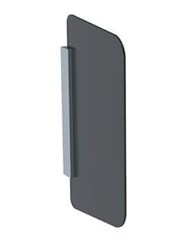 Geberit 432 x 754mm Glass Urinal Division Anthracite - Image