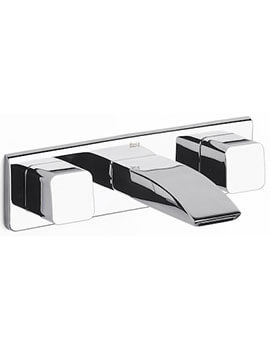 Thesis Wall-Mounted 3 Hole Dual Control Chrome Basin Mixer Tap
