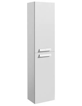 Roca Debba Double Door Tall Bathroom Single Column Unit White 345 x 1500mm - Image