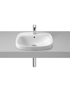 Debba 500 x 410mm In-countertop White Basin With 1 Taphole