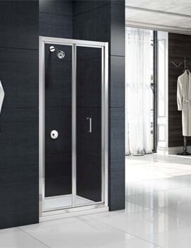 Merlyn Mbox Loft Bi-Fold Shower Door - 4mm Clear Glass - 1800mm Height - Image
