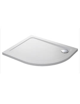 Flight Low Offset Quadrant Shower Tray White With Waste
