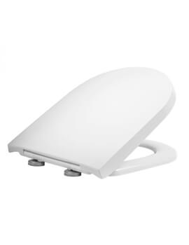 Delta D-Shaped White Toilet Seat With Soft Close Hinges