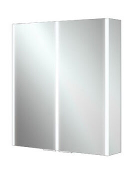 HIB Xenon Double Door 700mm High LED Illuminated Aluminium Cabinet - Image
