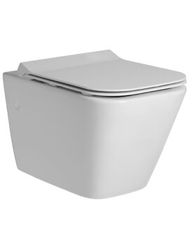Structure 505mm White Wall Hung WC Pan With Soft Close Seat