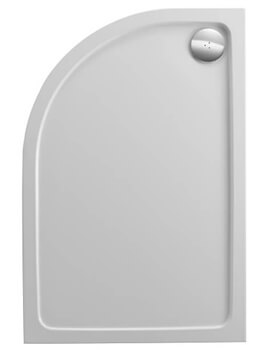 Just Trays JTFusion Offset Quadrant Flat Top Shower Tray With Waste - Image