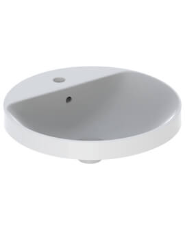Geberit VariForm 480mm Round Countertop Washbasin With Taphole Bench