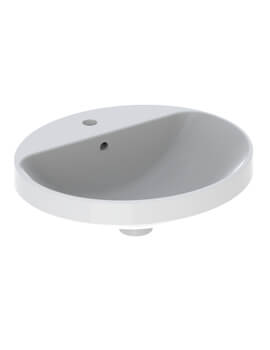 VariForm Oval Countertop Washbasin White With 1 Tap Hole Bench