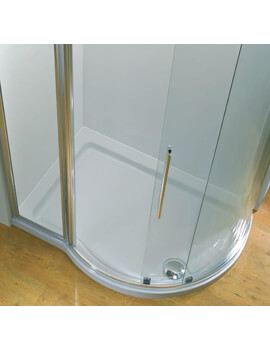 Kudos Concept 1270 x 910mm Offset Curved Quadrant Shower Tray White - Image