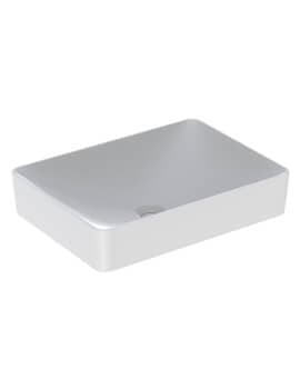 Geberit VariForm 550 x 400mm Rectangular Lay-On White Washbasin - Image