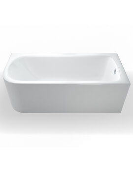 Britton Viride 1800mm x 750mm White Finish Designer Offset Bath - Image