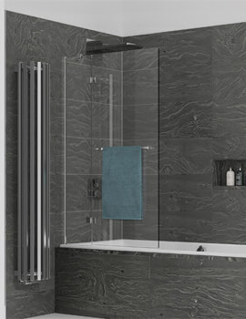 Kudos Inspire 950 x 1500mm Two Panel Outswing Bath Screen - Image