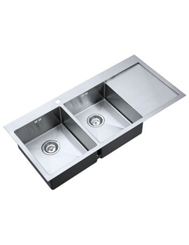 Zenuno15 34 I-F Satin Double Bowl Kitchen Sink