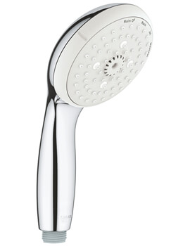 Grohe New Tempesta 100mm Chrome Hand Shower With 4 Sprays Pattern - Image