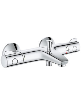 Grohe Grohtherm 800mm Thermostatic Chrome Wall Mounted Bath And Shower Mixer Tap - Image