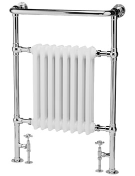 Clifford Chrome And White  673 x 965mm Towel Rail Or Radiator