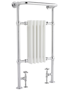 Clifford Chrome And White 540 x 965mm Towel Rail Or Radiator
