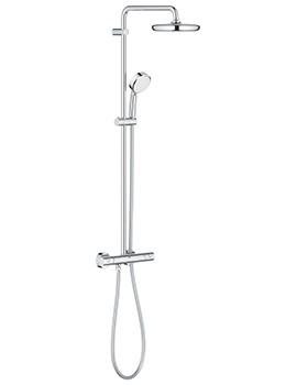 Grohe Tempesta Cosmopolitan 210 Chrome Shower System With Thermostat Valve - Image