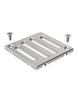 Geberit 80mm Square Floor Drain Grating Stainless Steel With Screw Locked - Image