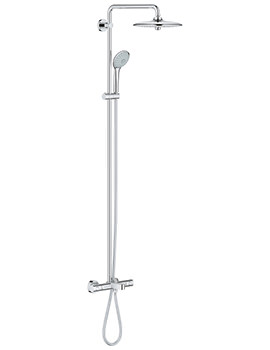 Grohe Euphoria 260 Chrome Shower System With Bath Thermostat Valve - Image