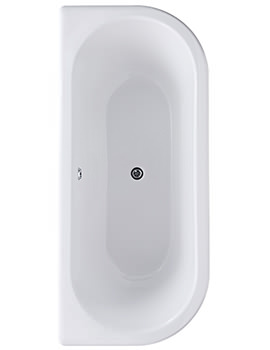 Bayswater Courtnell 1700mm White Double Ended Back To Wall Freestanding Bath - Image