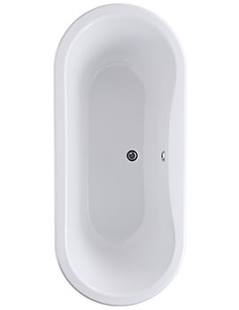 Bayswater Leinster White 1490 X 745mm Double Ended Freestanding Bath - Image