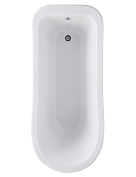 Bayswater Pembridge 1500 x 740mm White Slipper Freestanding Bath - Image