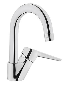 VitrA Solid S Deck Mounted Chrome Swivel Basin Mixer Tap - Image