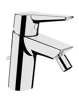 Solid S Chrome Bidet Mixer Tap With Pop Up Waste