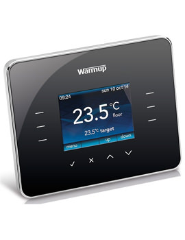 Warmup 3iE Energy Monitoring Piano Black Thermostat