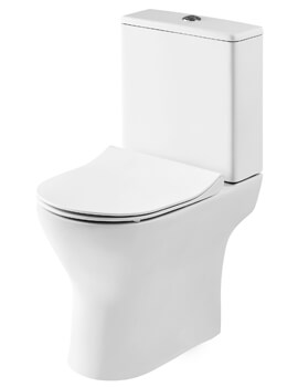 Nuie Freya Compact 375 x 610mm Wc Pan Cistern And Seat White - Image