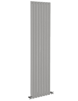 Reina Neva 1500mm High Silver Double Panel Vertical Designer Radiator - Image