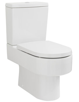 Nuie Ambrose 410 x 640mm White Semi Flush To Wall Pan With Cistern - Image