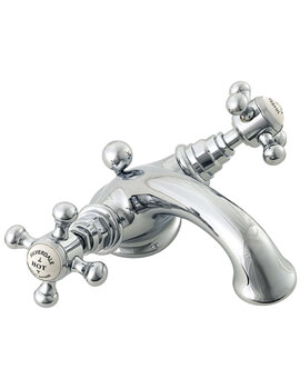 Silverdale Victorian Monobloc Basin Mixer Tap With Pop Up Waste Chrome - Image
