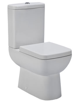 Nuie Ambrose 377 x 585mm White Semi Flush To Wall Pan With Cistern And Seat - Image